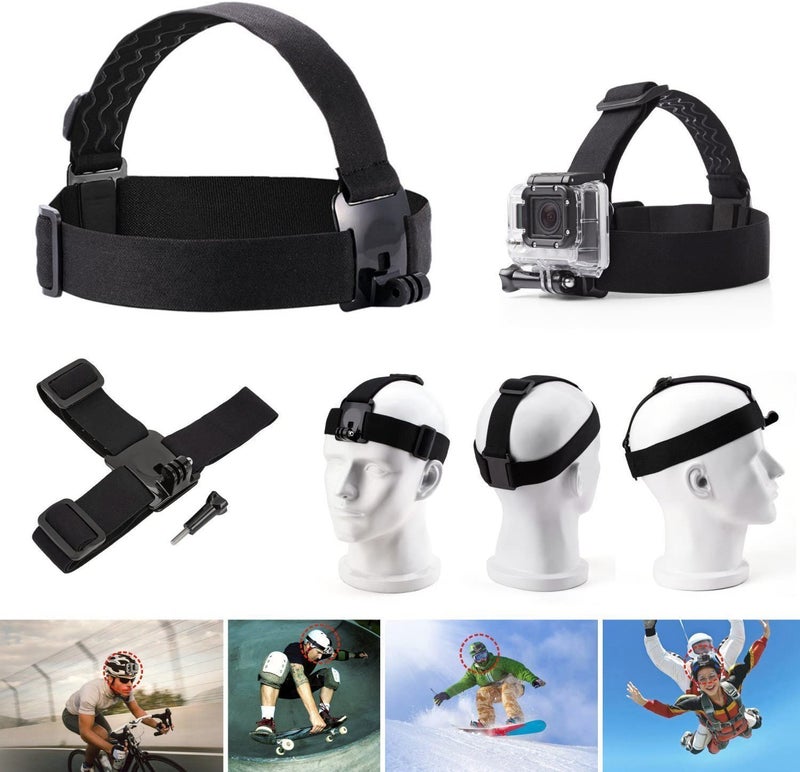 VVHOOY Universal Action Camera Accessories Bundle Head Chest Strap Mount/Selfie Stick/Floating Hand Grip Compatible with Dragon Touch/AKASO EK7000 Brave 4 5 6 7 LE V50X/GoPro Hero 13 12 11 10 9 8 7 - Image 3